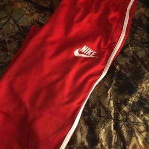 Nike Red and White joggers
